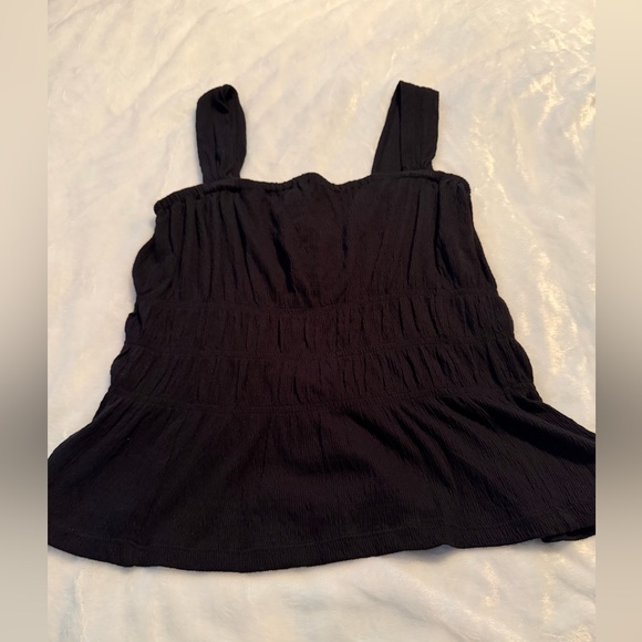 LOFT Black Smocked Tank Top - Picture 2 of 10
